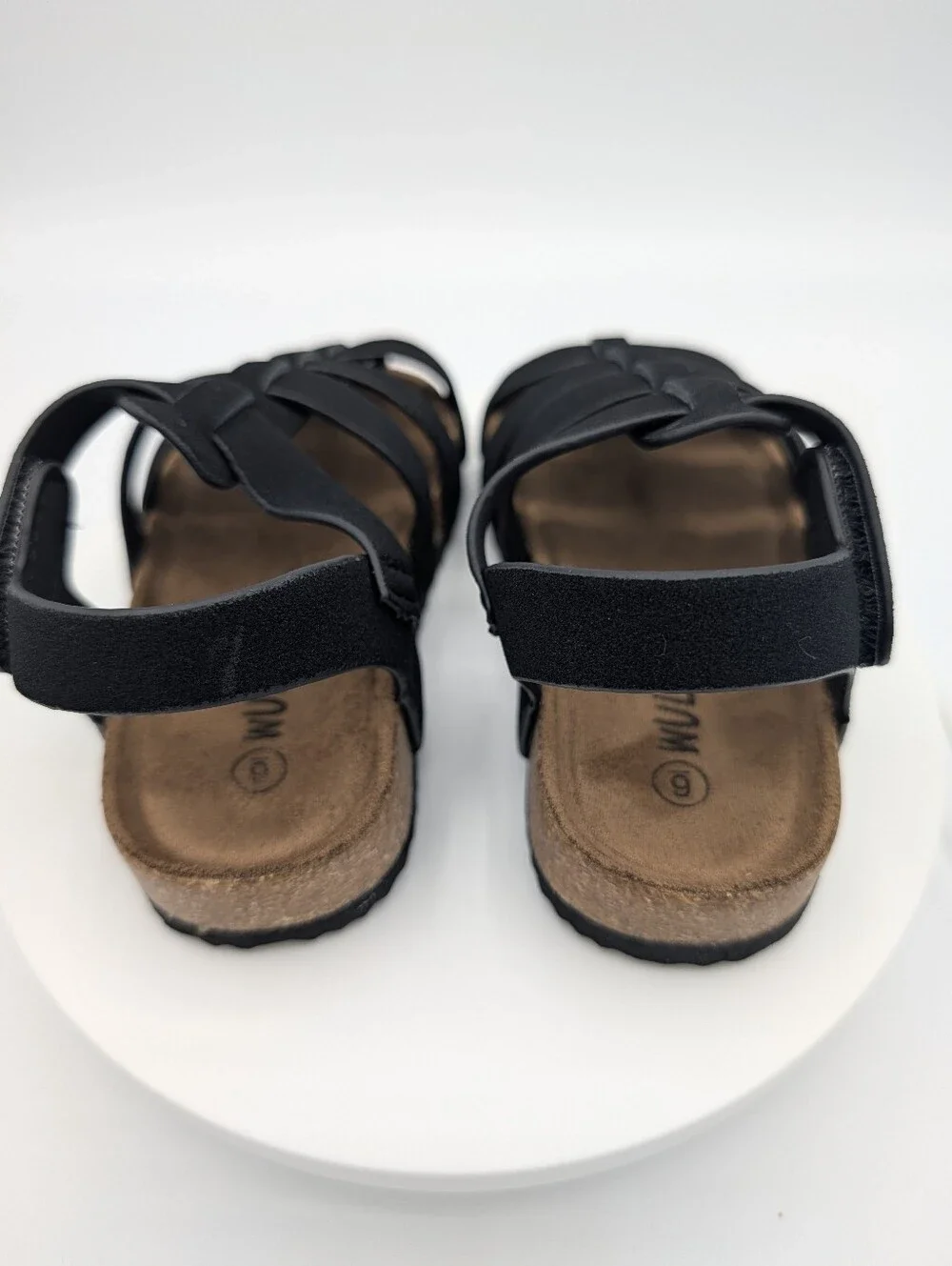 Toddler Black Strappy Fisherman Sandals (Size 6 / NWT)